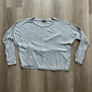 Brandy Melville oversized waffle gray long sleeve